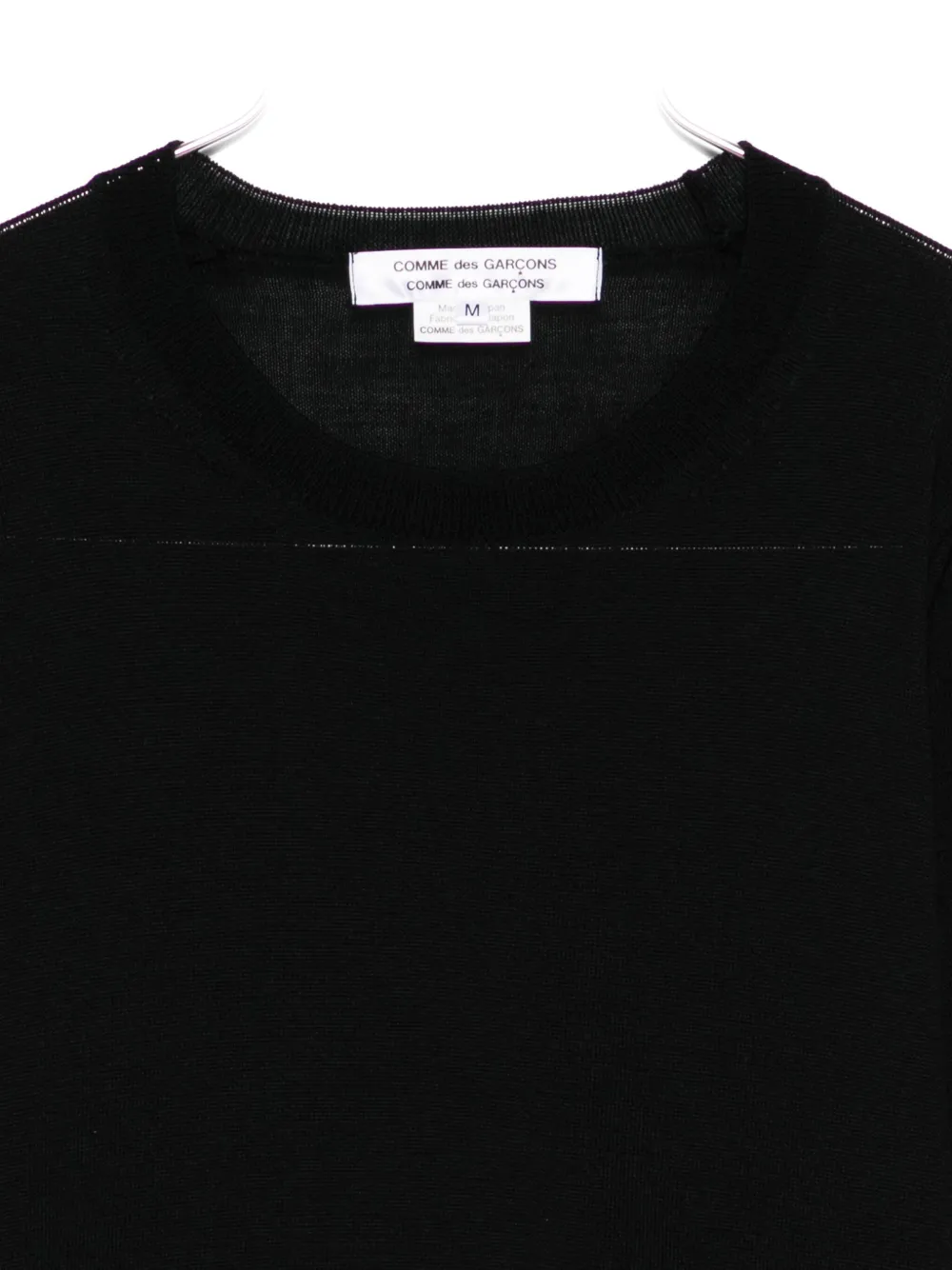 Comme Des Garçons Round-neck Long-sleeve Sweater In Black