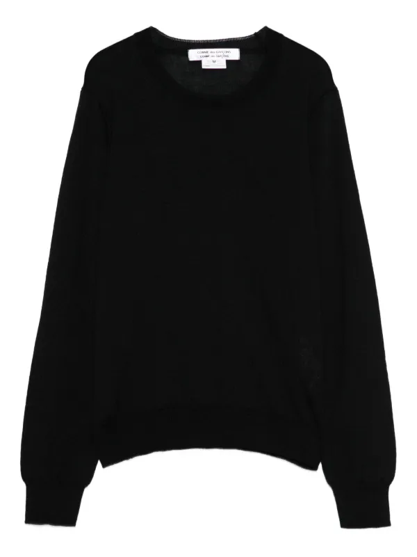 Comme Des Garçons ラウンドネック セーター | ブラック | FARFETCH JP
