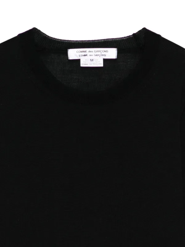 Comme Des Garçons ラウンドネック セーター | ブラック | FARFETCH JP