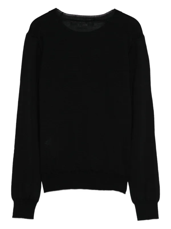 Comme Des Garçons ラウンドネック セーター | ブラック | FARFETCH JP