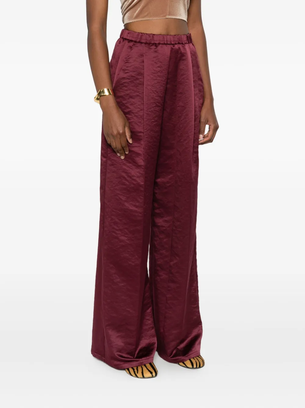 Forte Broek met elastische taille Rood