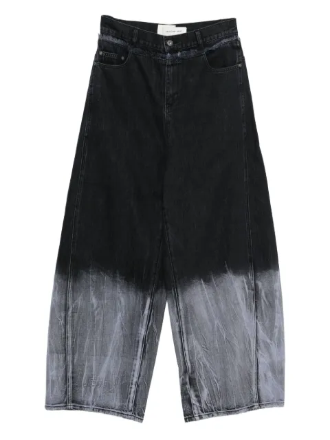Feng Chen Wang frayed dip-dye trousers