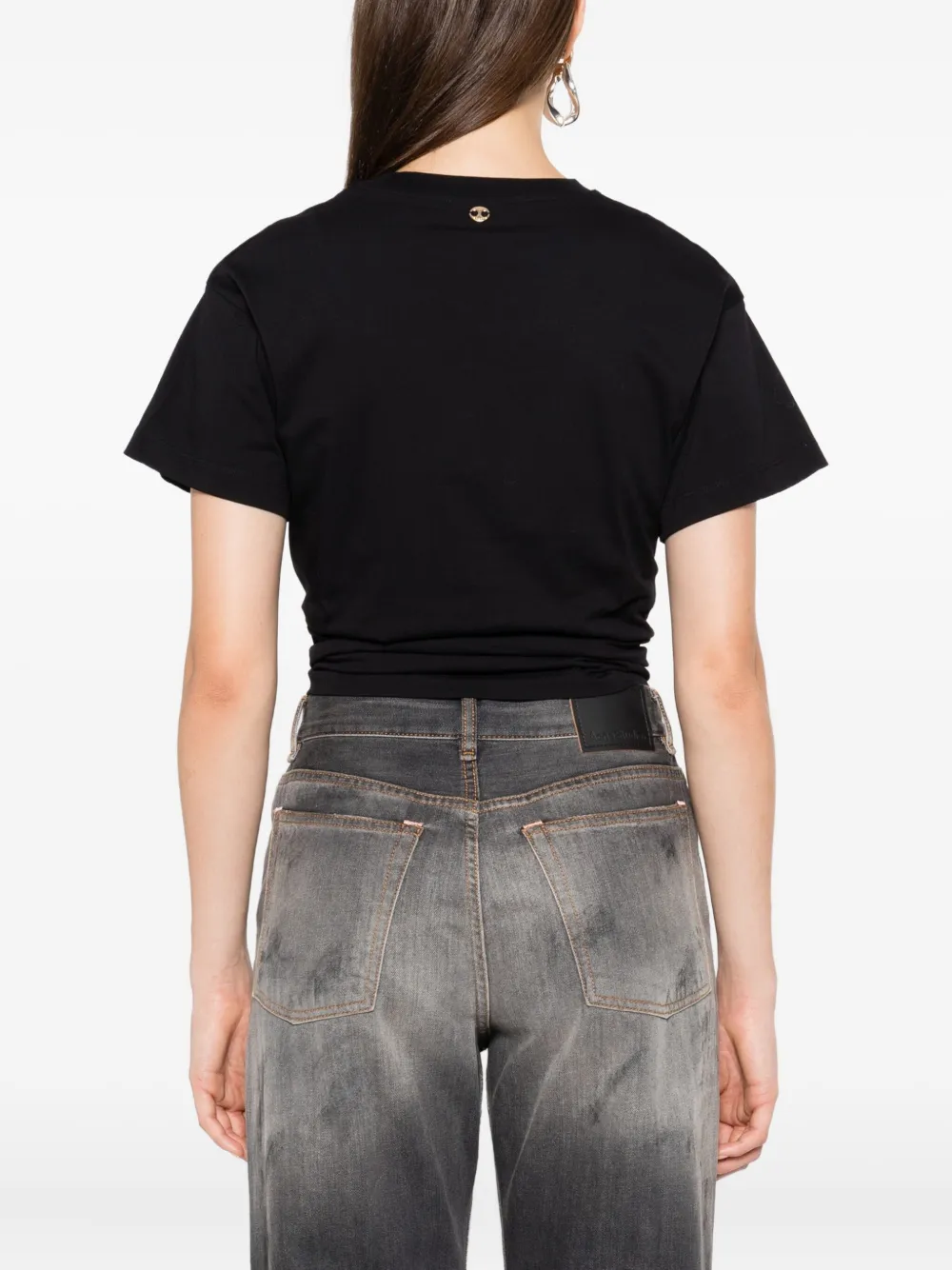 Rabanne T-shirt met ring detail Zwart