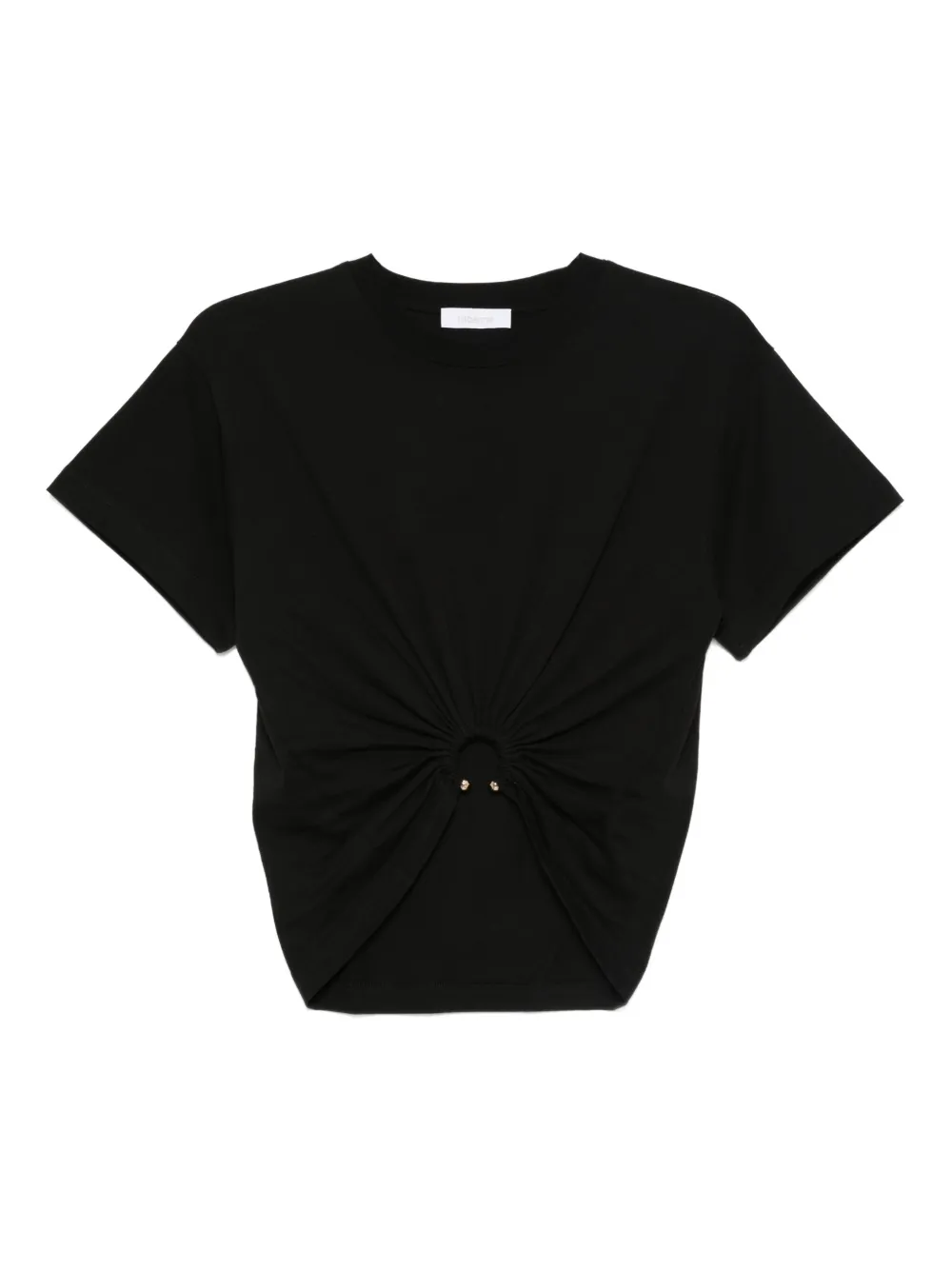 Rabanne T-shirt met ring detail Zwart