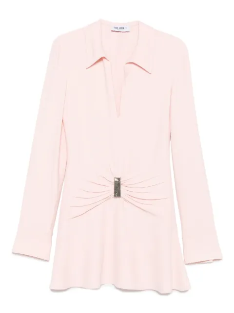 The Attico gathered-detail collared dress