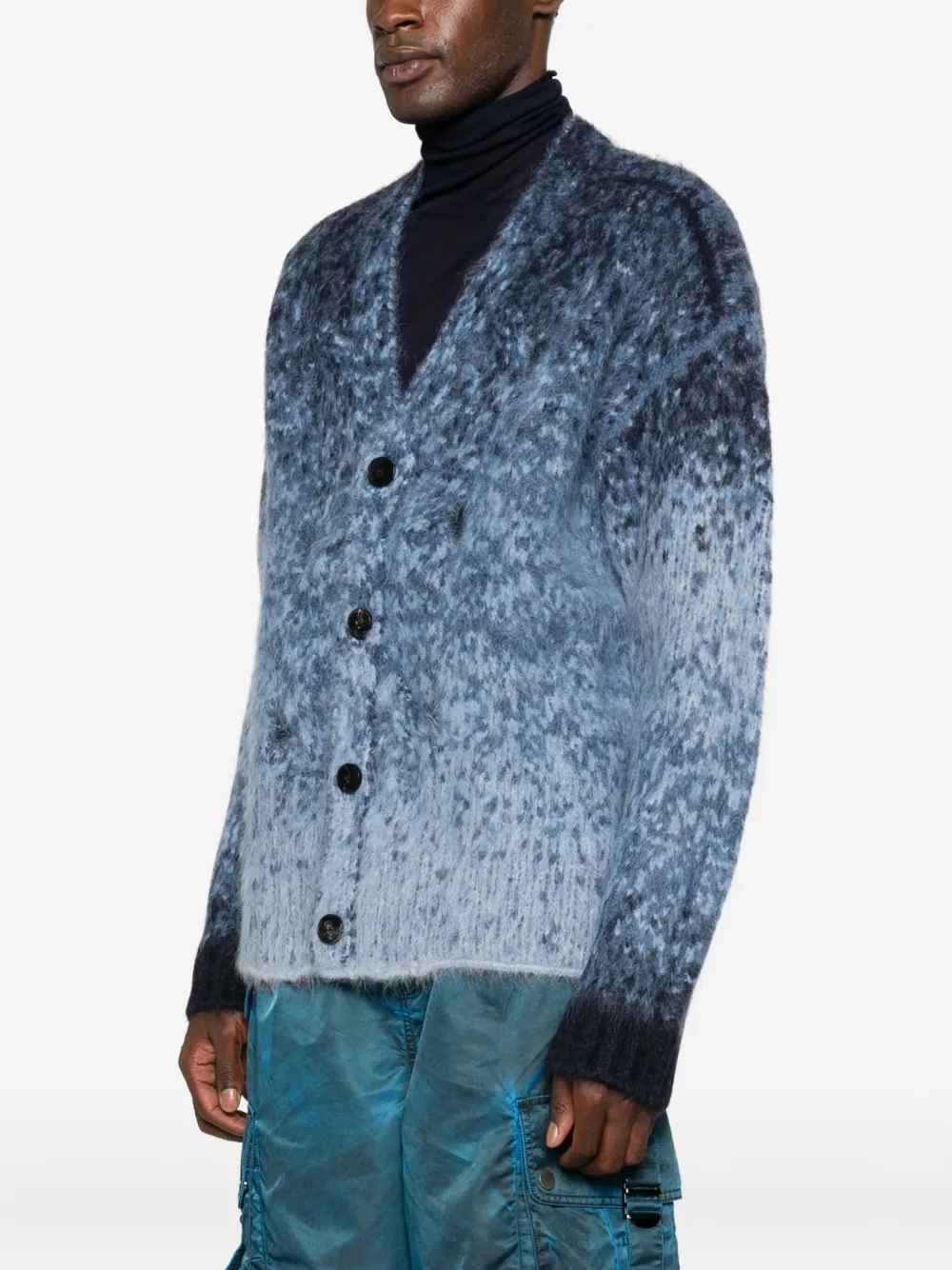 Feng Chen Wang Ombré vest met knopen Blauw