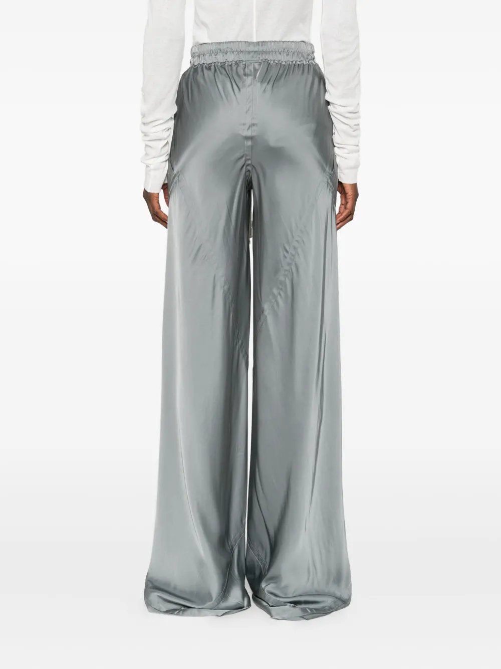 Rick Owens drawstring satin trousers - Groen