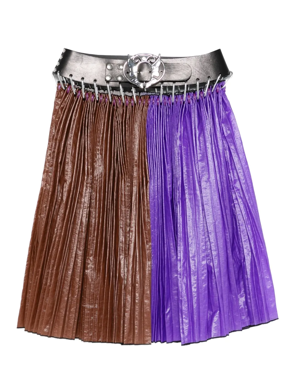 Chopova Lowena pleated carabiner skirt | Brown | Image 1