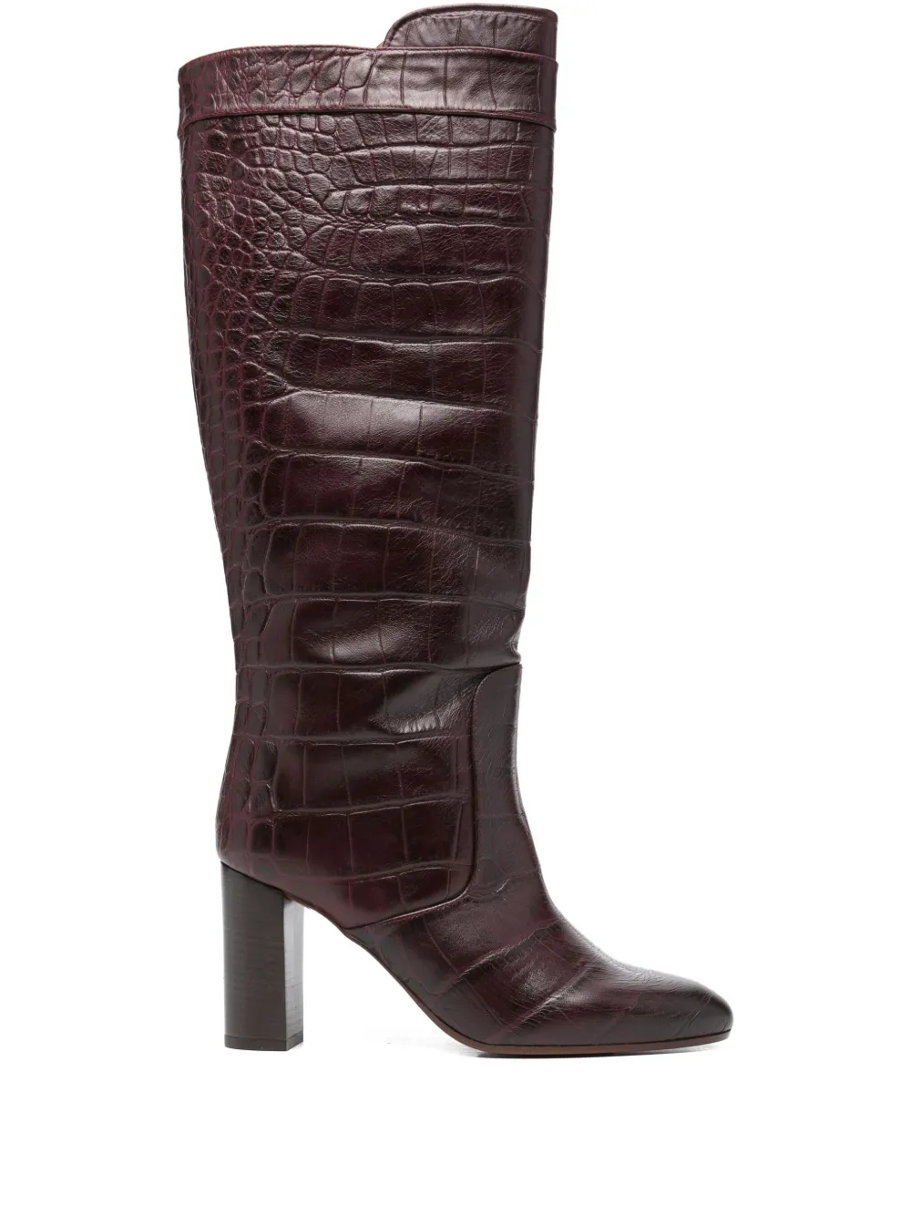 Chie Mihara 85mm Eybal crocodile-effect block-heel boots Red