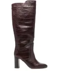 Chie Mihara 85mm Eybal crocodile-effect block-heel boots - Brown
