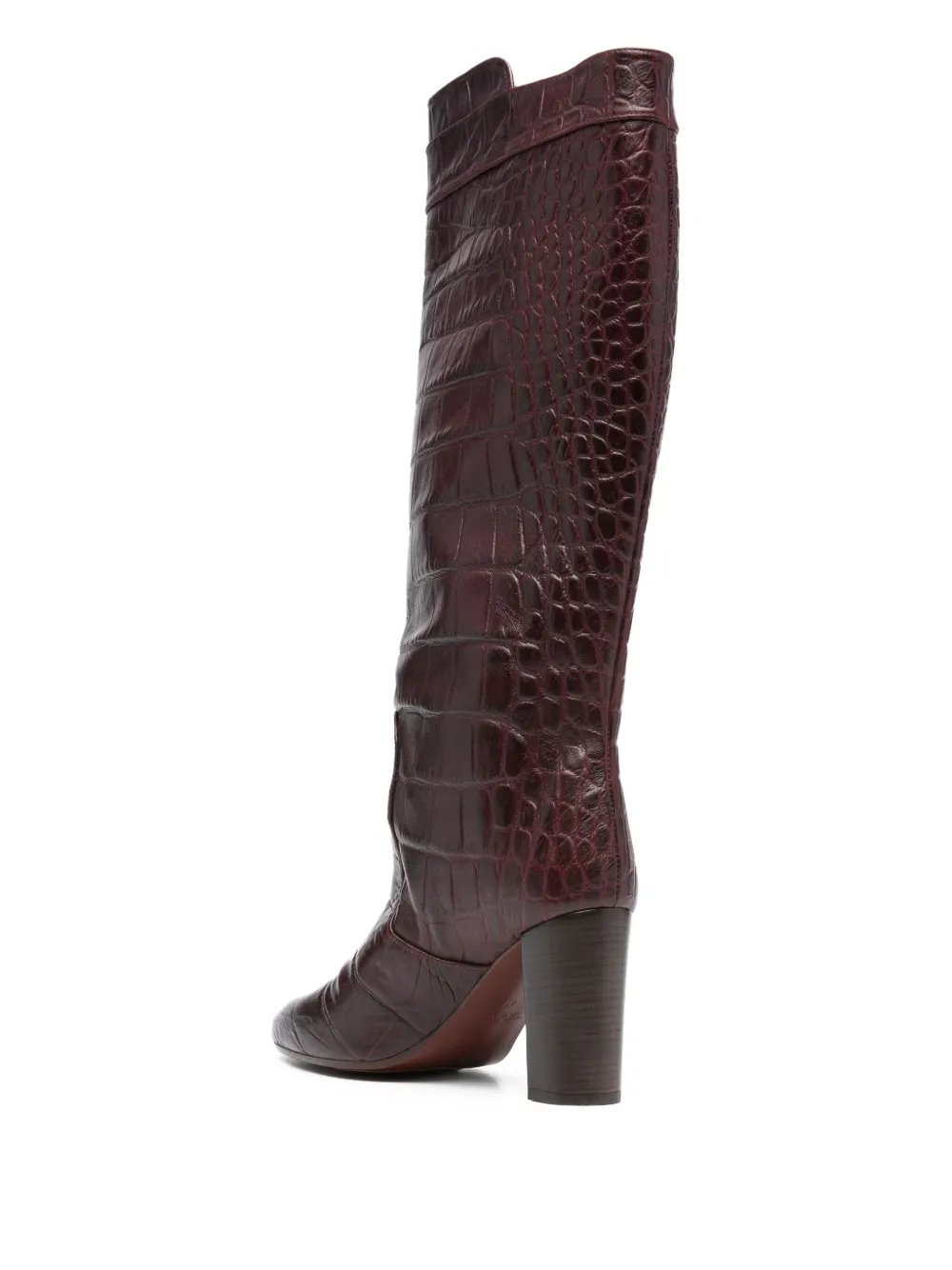 Chie Mihara 85mm Eybal crocodile-effect block-heel boots Red
