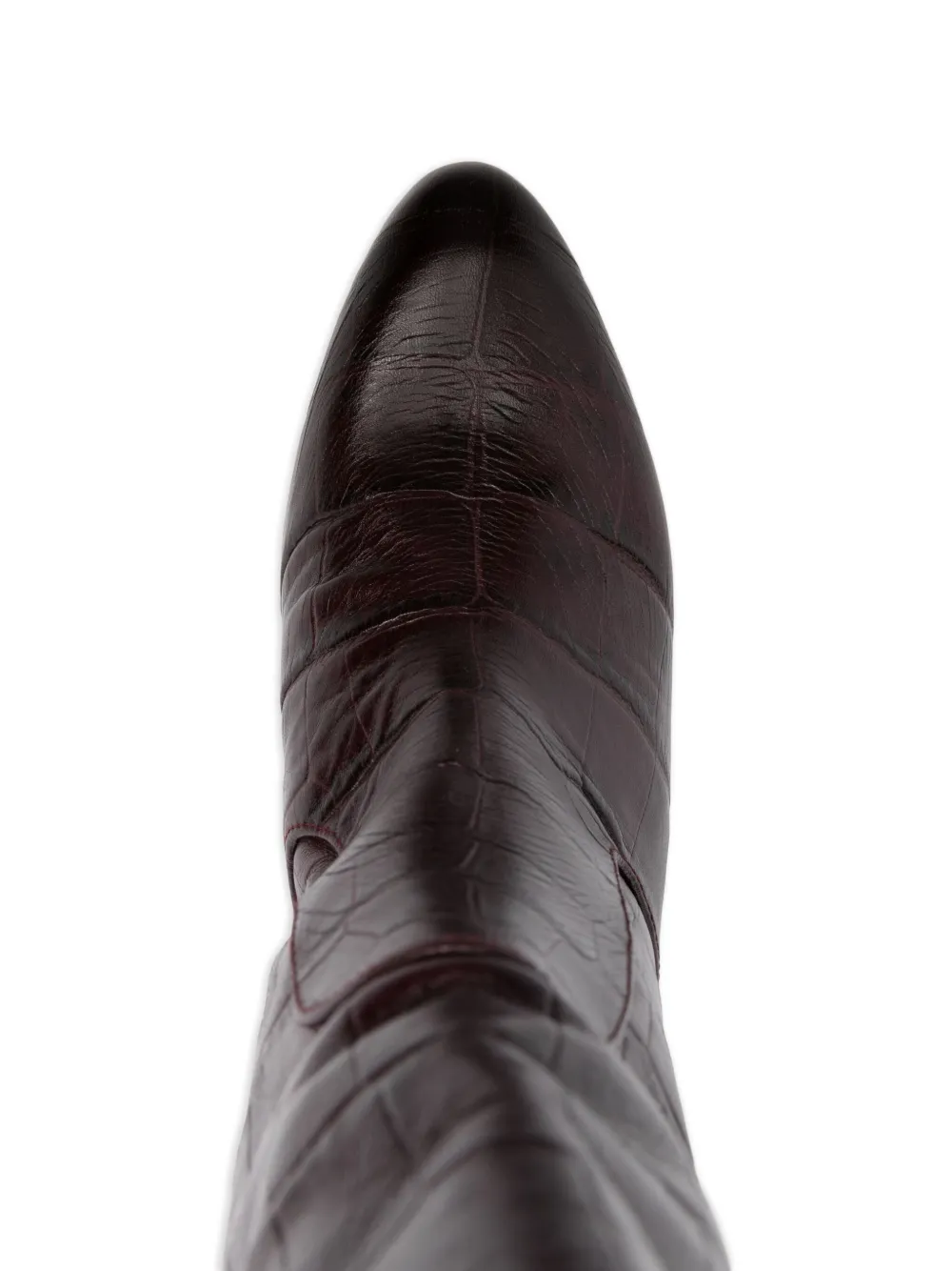 Chie Mihara 85mm Eybal crocodile-effect block-heel boots Red