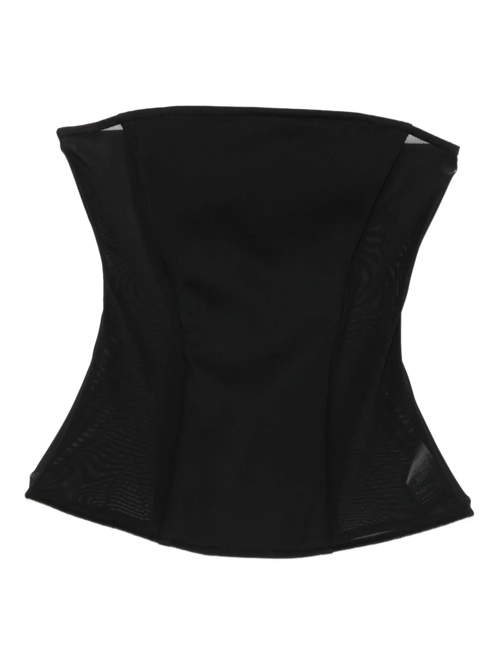 Alex Perry strapless mesh corset Zwart