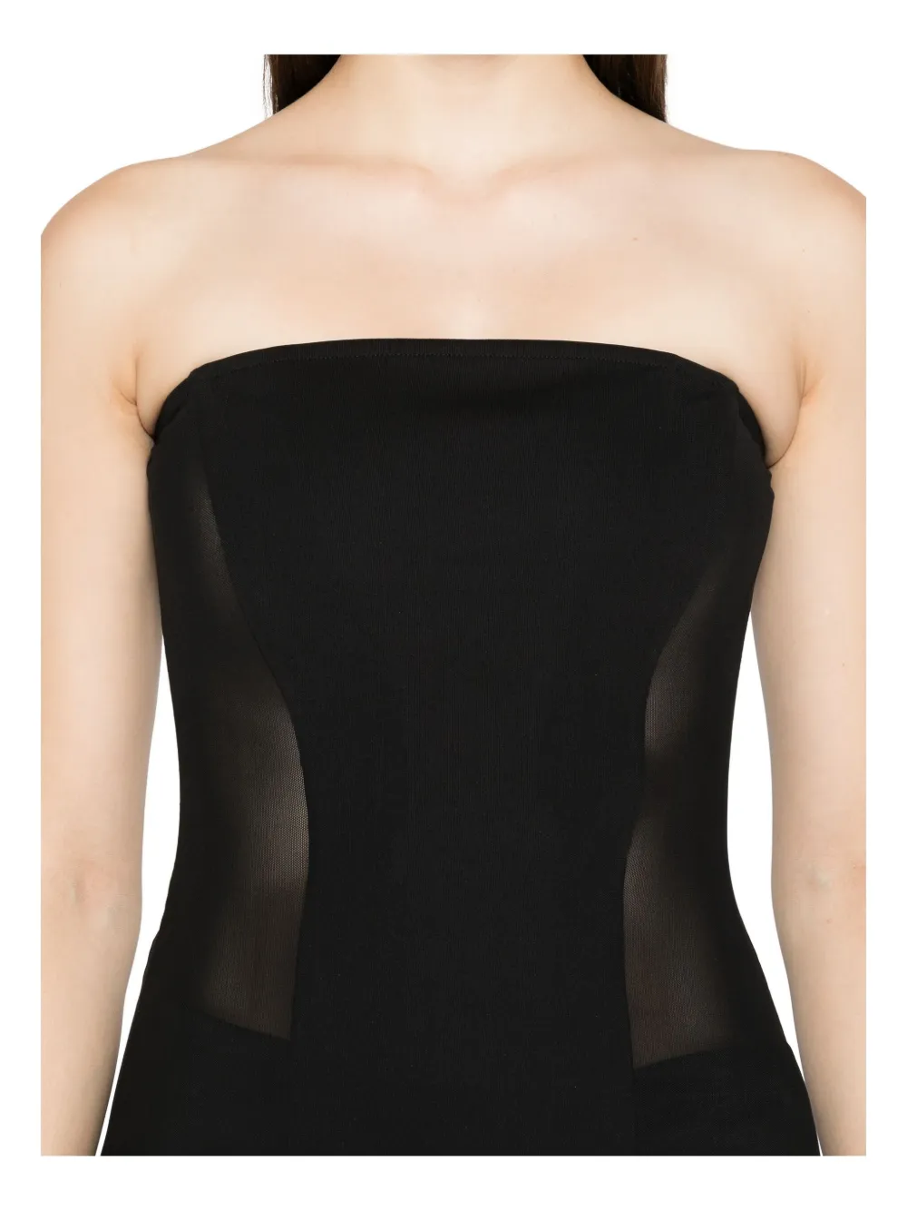Alex Perry Strapless mesh korset Zwart