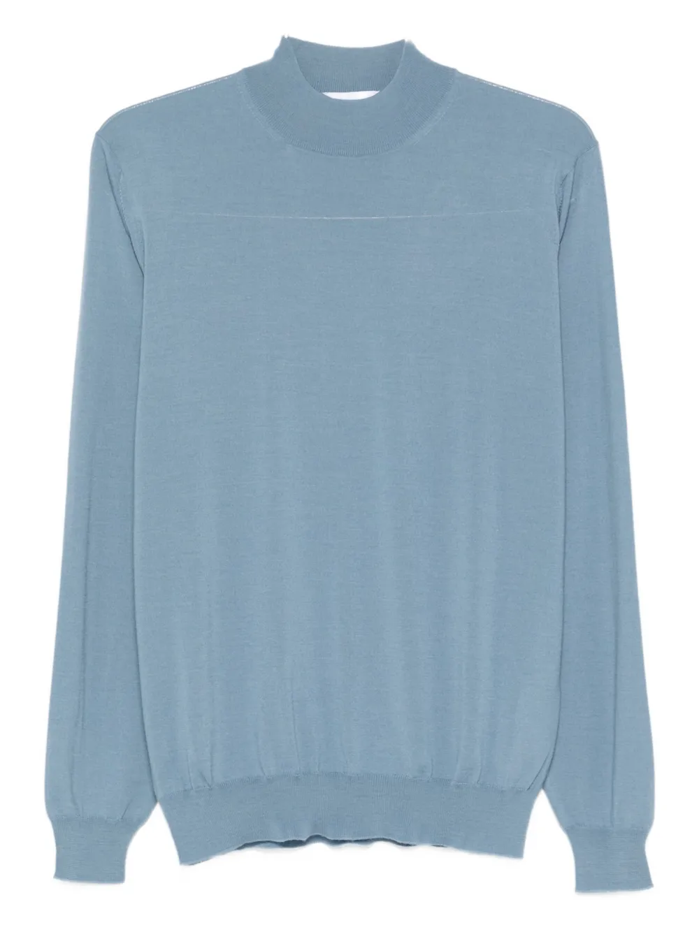 Lardini High-neck Wool Sweater In Blue