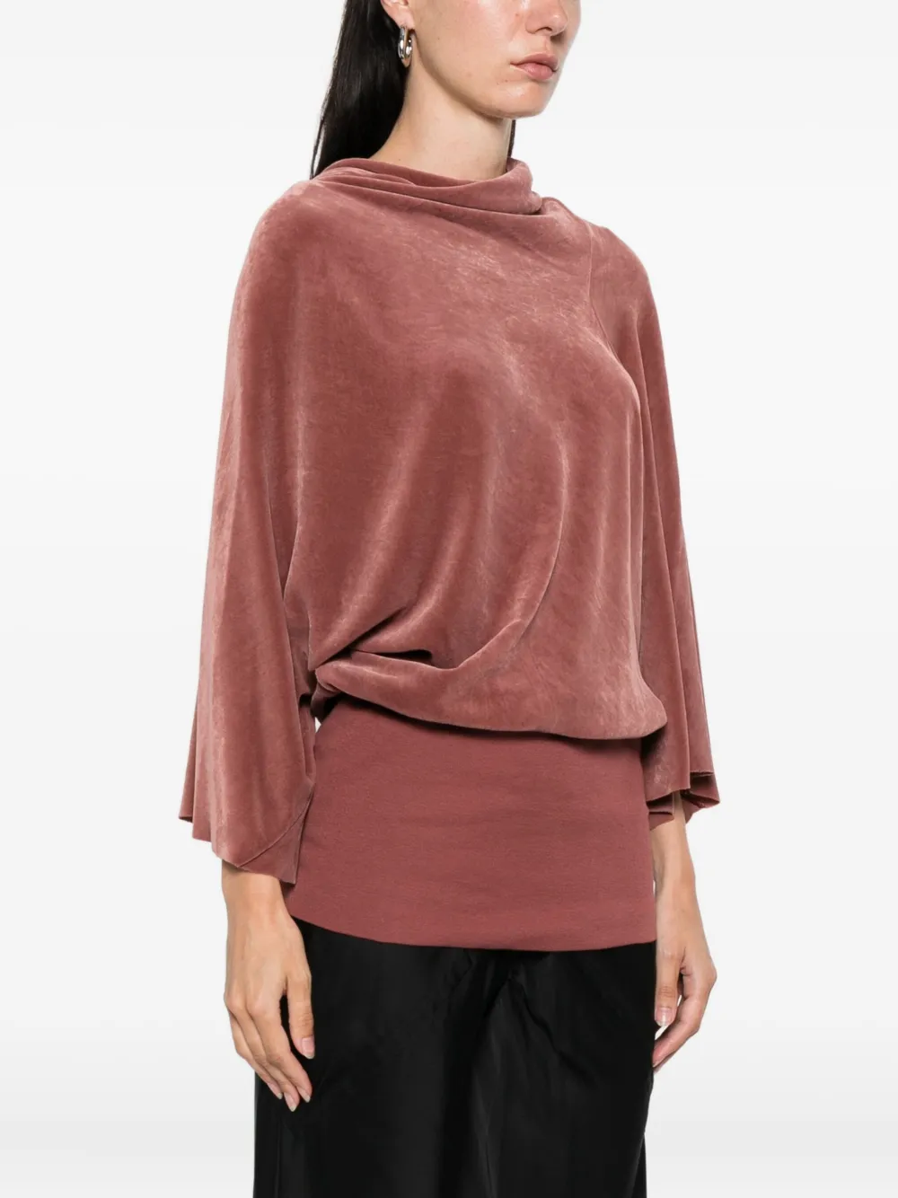 Rick Owens Blouse met gedrapeerde mouwen Roze