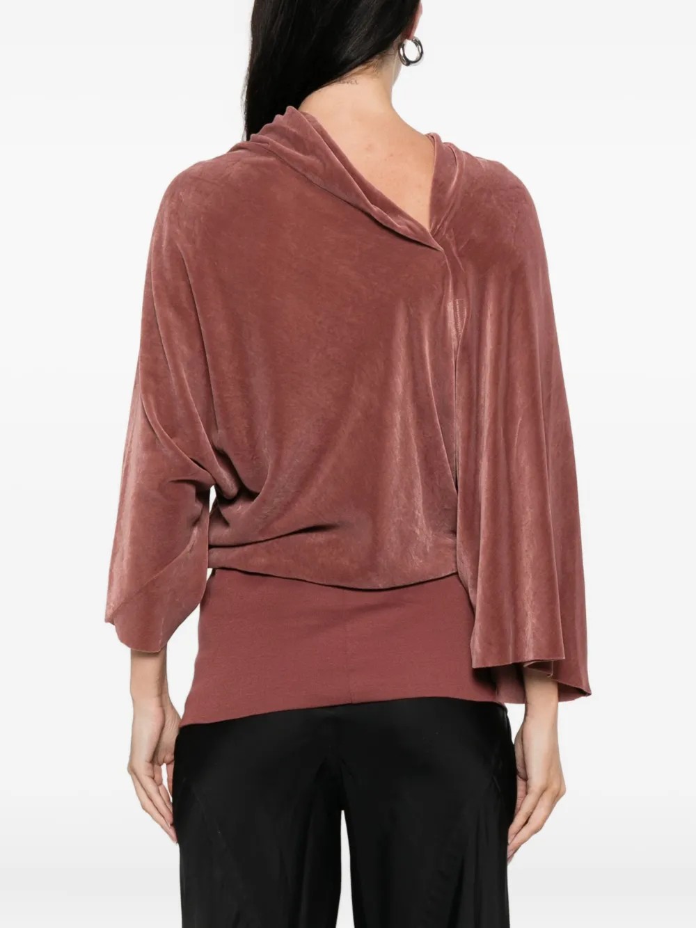 Rick Owens Blouse met gedrapeerde mouwen Roze