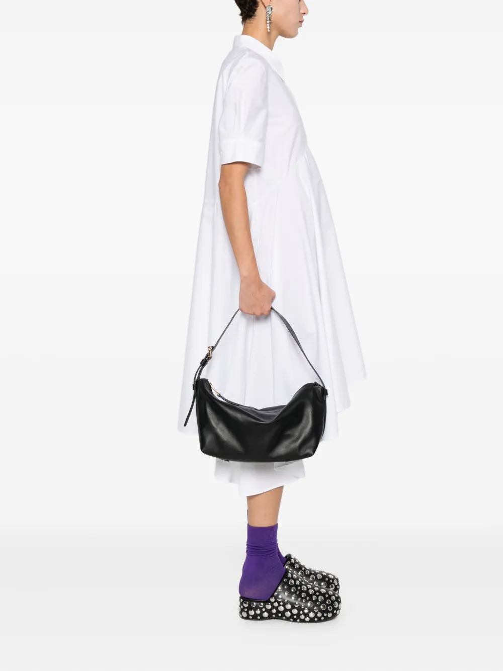 Moschino Tie Me schoudertas - Zwart