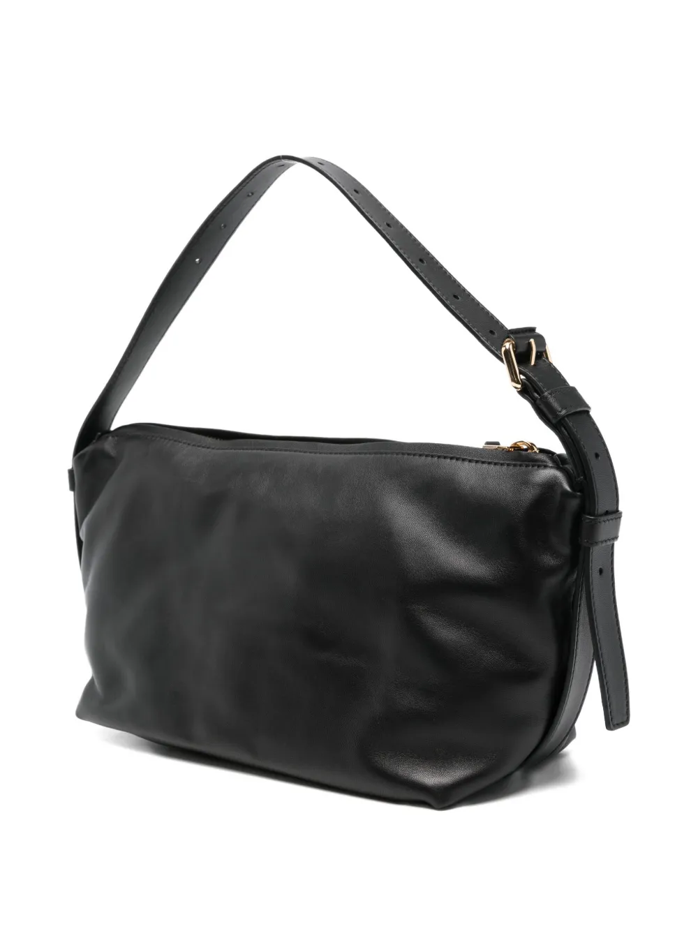 Moschino Tie Me Shoulder Bag In Black