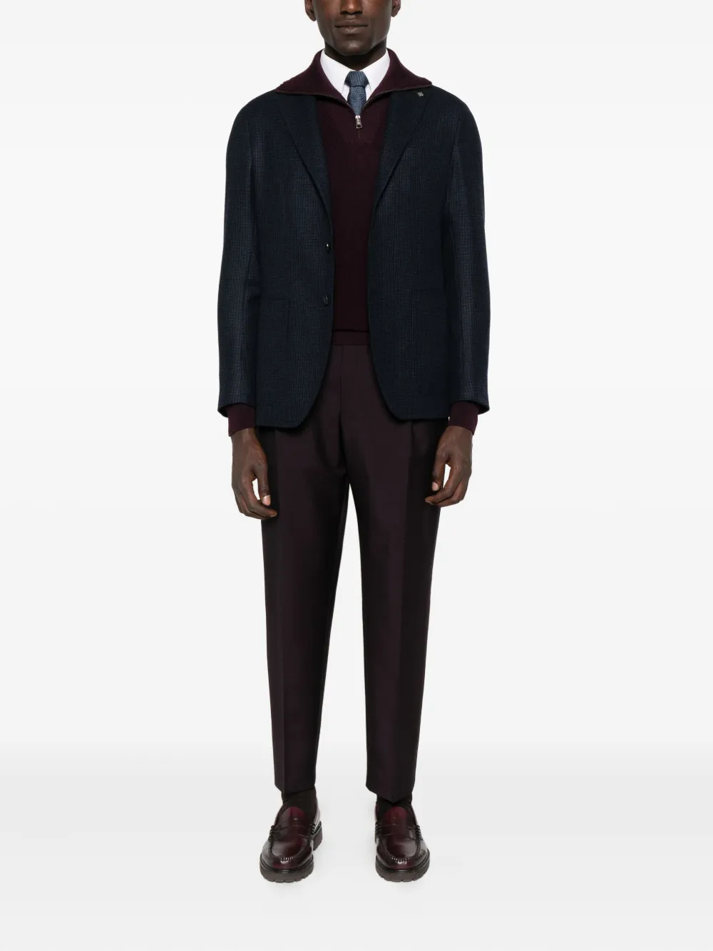 Caruso pleated drawstring trousers - Paars