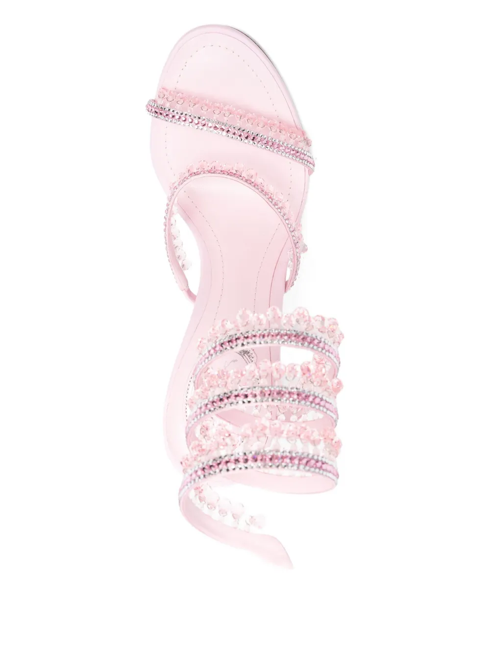 René Caovilla 110mm Chandelier crystal-embellished sandals Pink