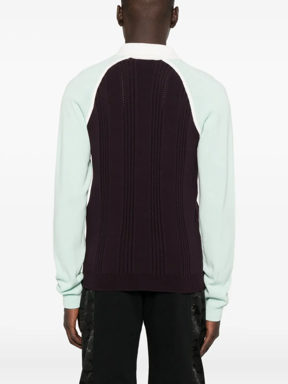 Casablanca Poloshirt met colourblocking Paars