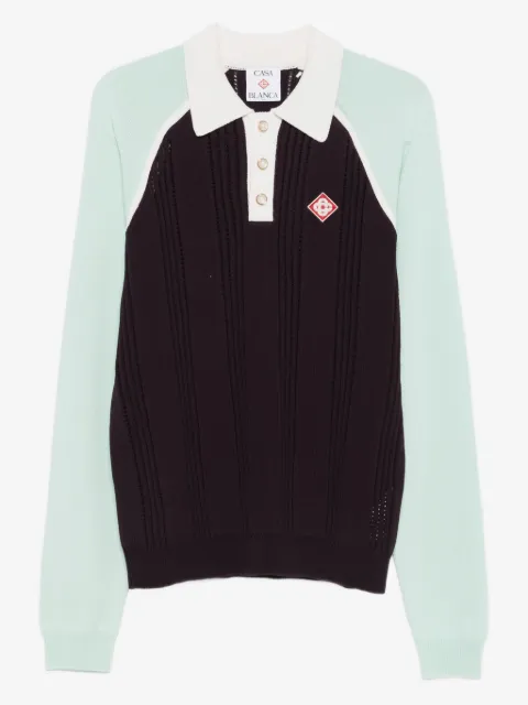 Casablanca colourblock polo shirt