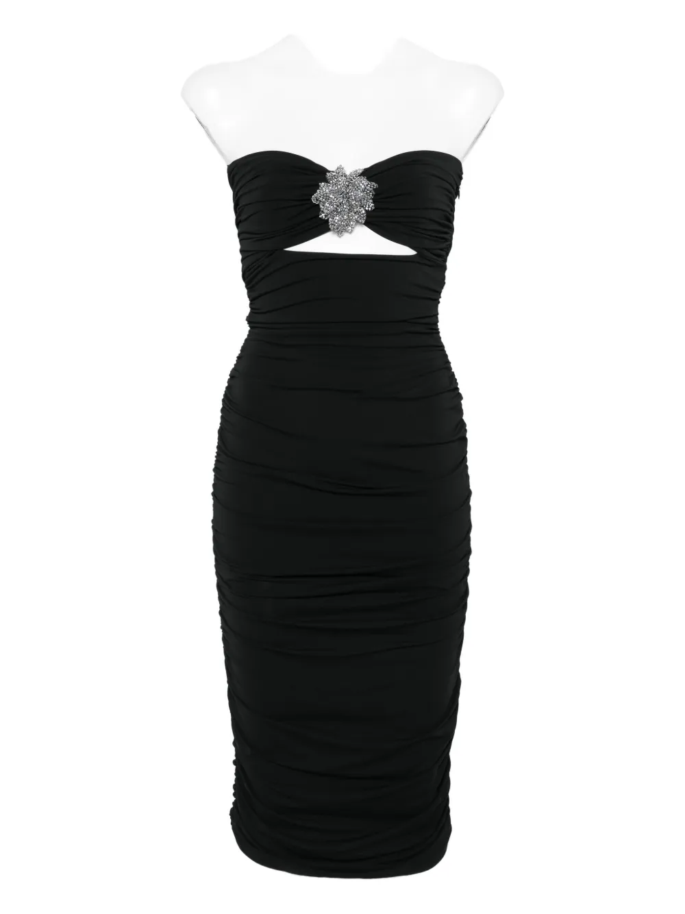 embellished cut-out dress