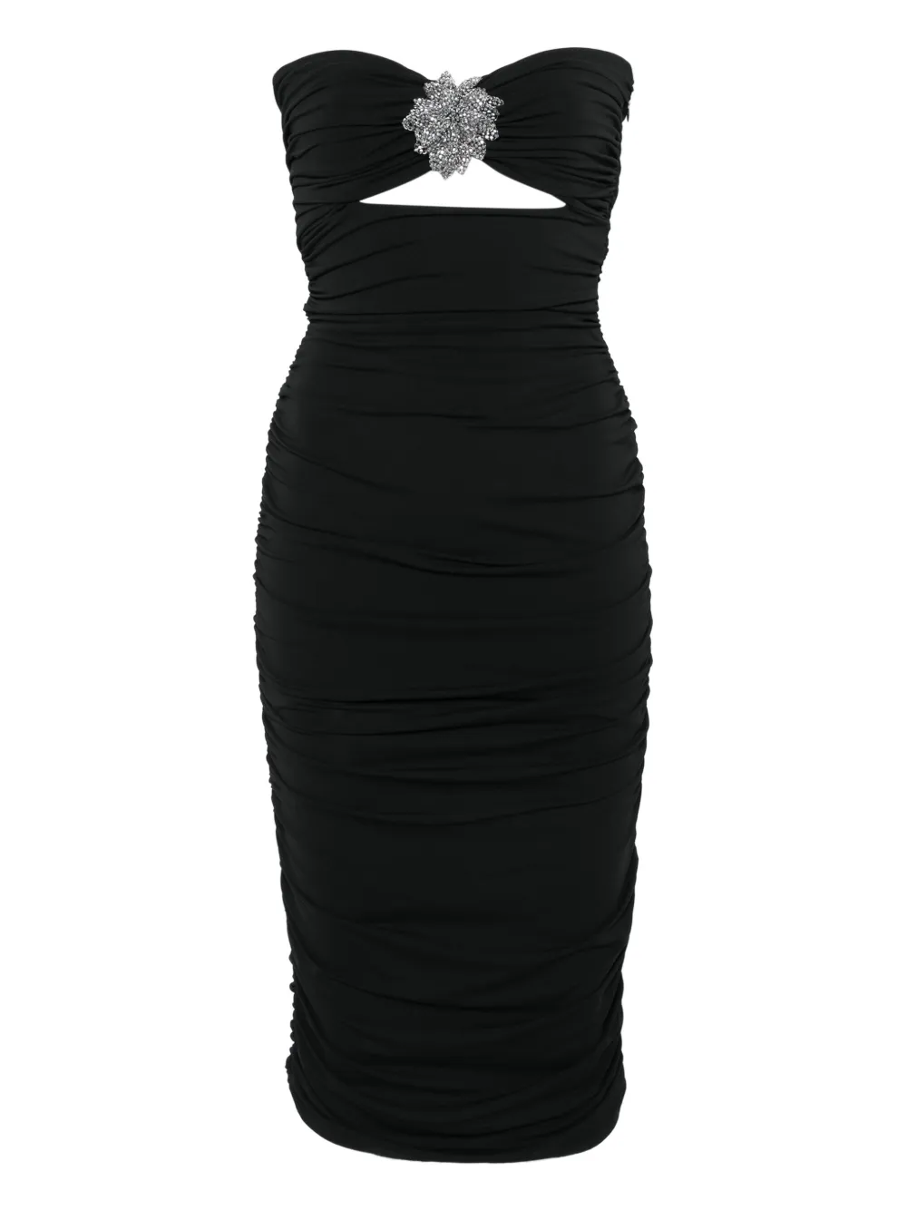 embellished cut-out dress