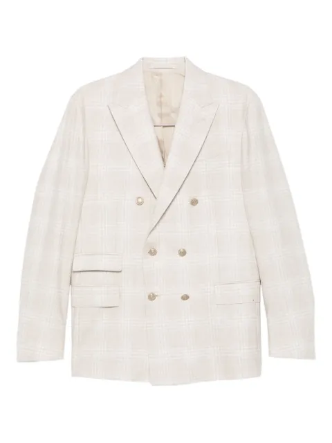 Eleventy checked double-breasted suit