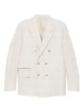 Eleventy checked double-breasted suit - Neutrals