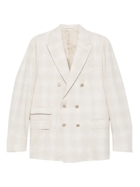 Eleventy checked double-breasted suit