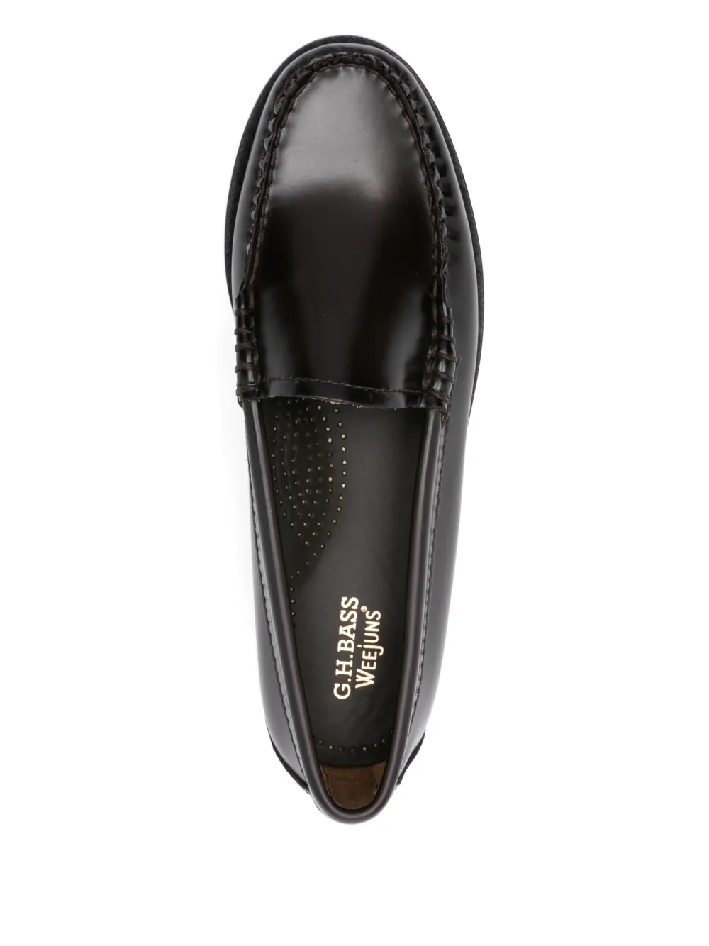 G.H. Bass & Co. leather almond-toe loafers Brown
