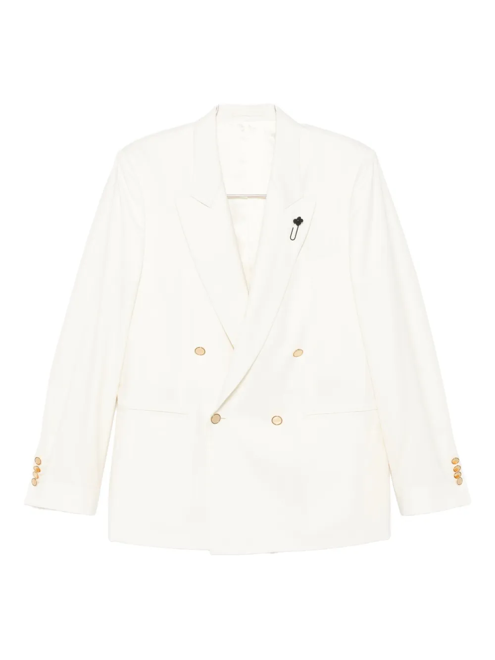 Lardini Double-breasted Blazer In White