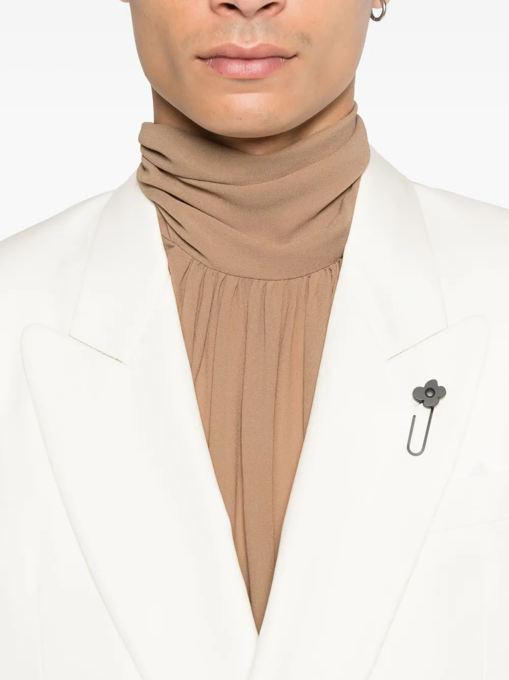 Lardini double-breasted blazer Beige