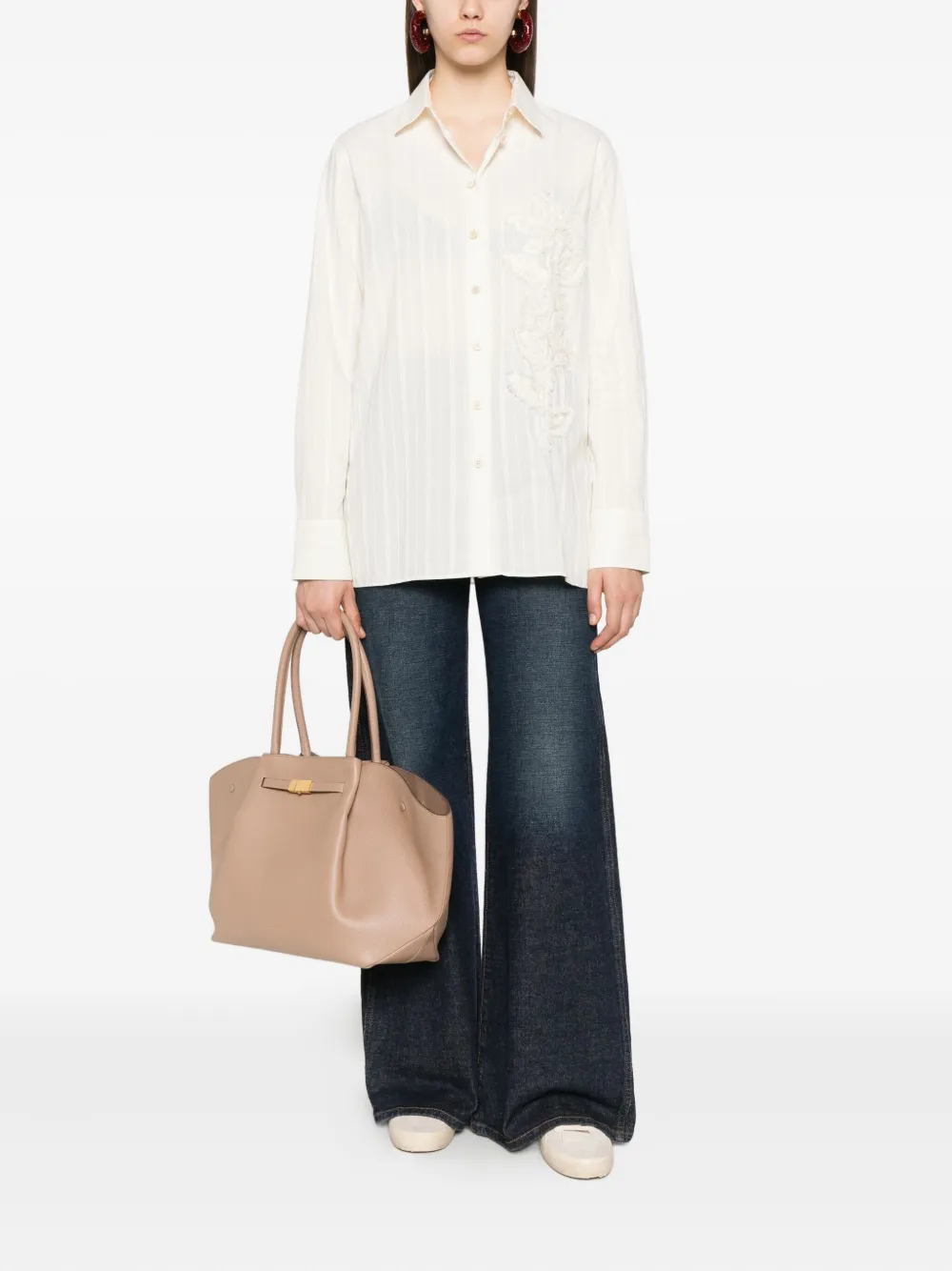 Golden Goose Gestreept overhemd Beige