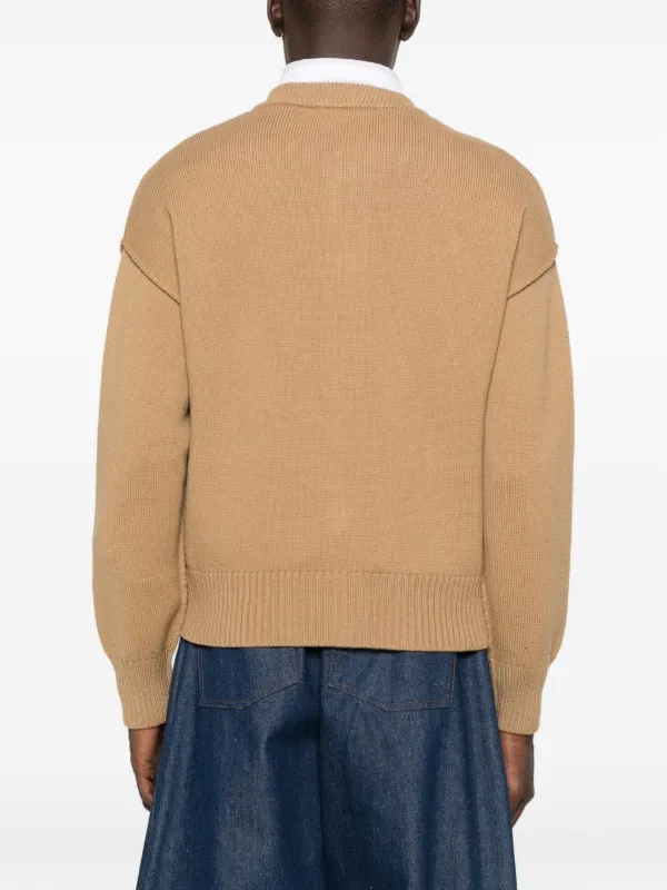 AMI Paris ハートロゴ カーディガン | ニュートラル | FARFETCH JP