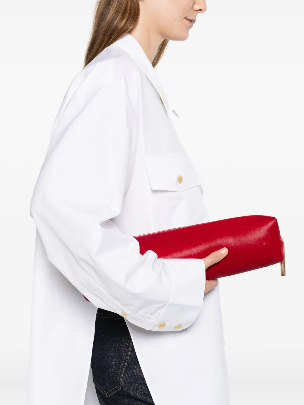 KHAITE Key Pencil clutch - Rood