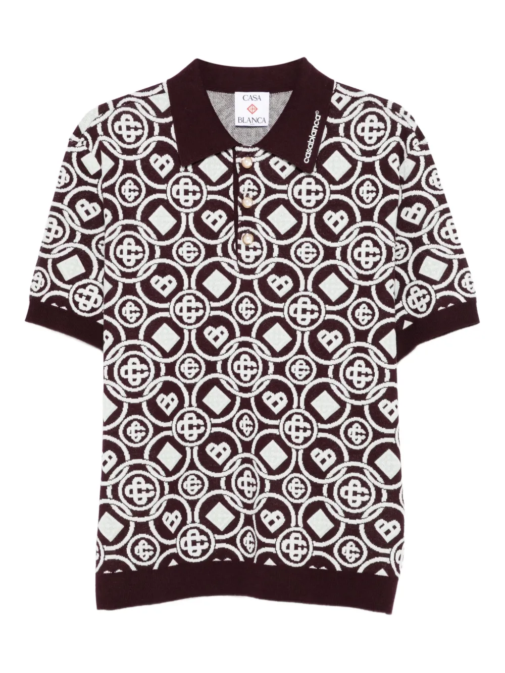 Casablanca Poloshirt met monogram Rood