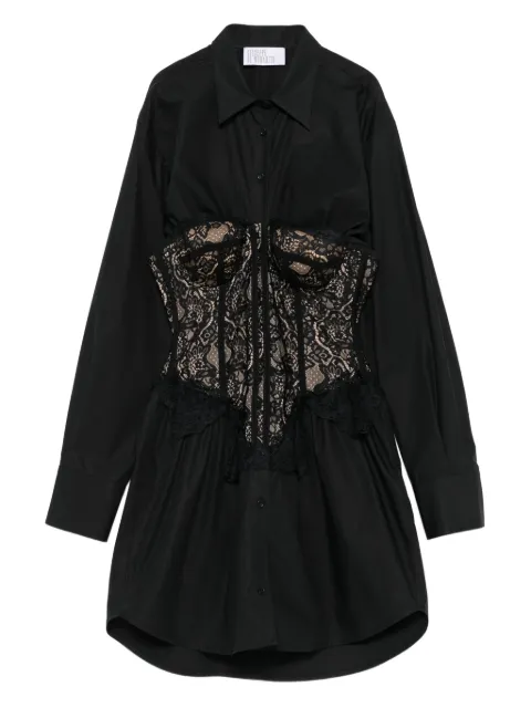 Giuseppe Di Morabito lace-corset shirt mini dress