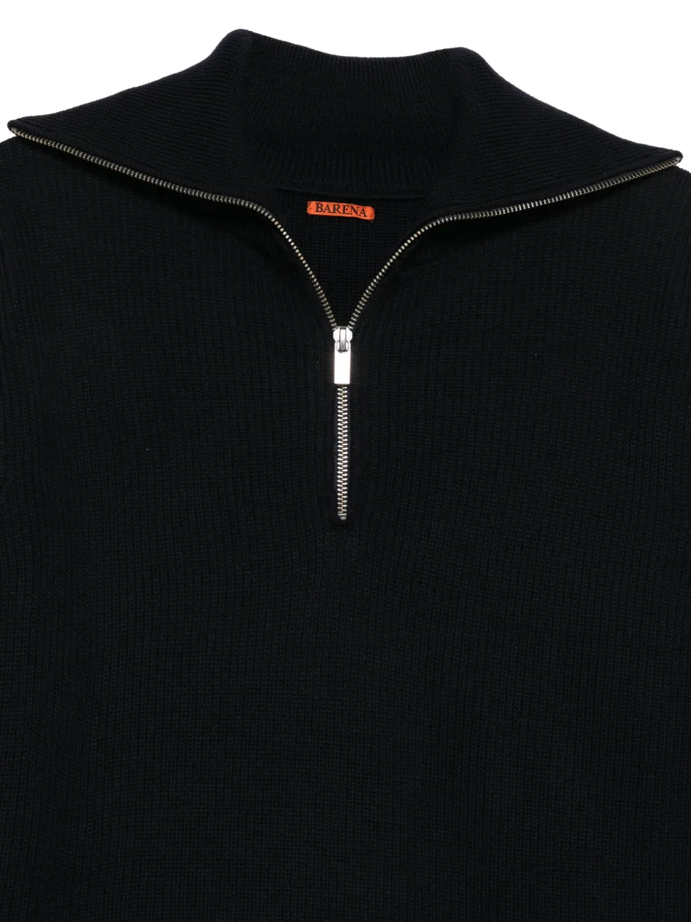 Barena Trui met halve rits Blauw