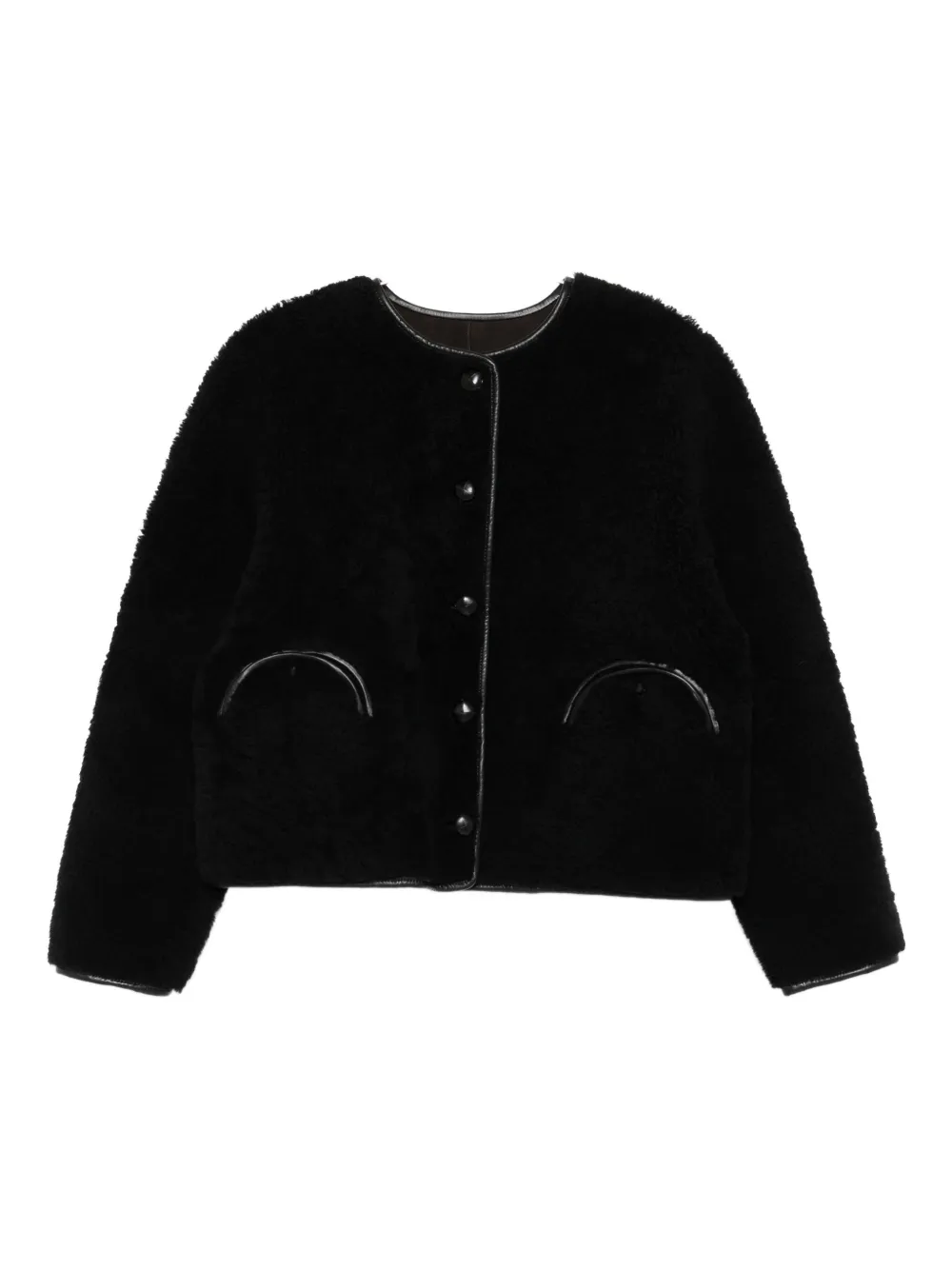 Blazé Milano Buttoned-up Welt-pocket Jacket In Black