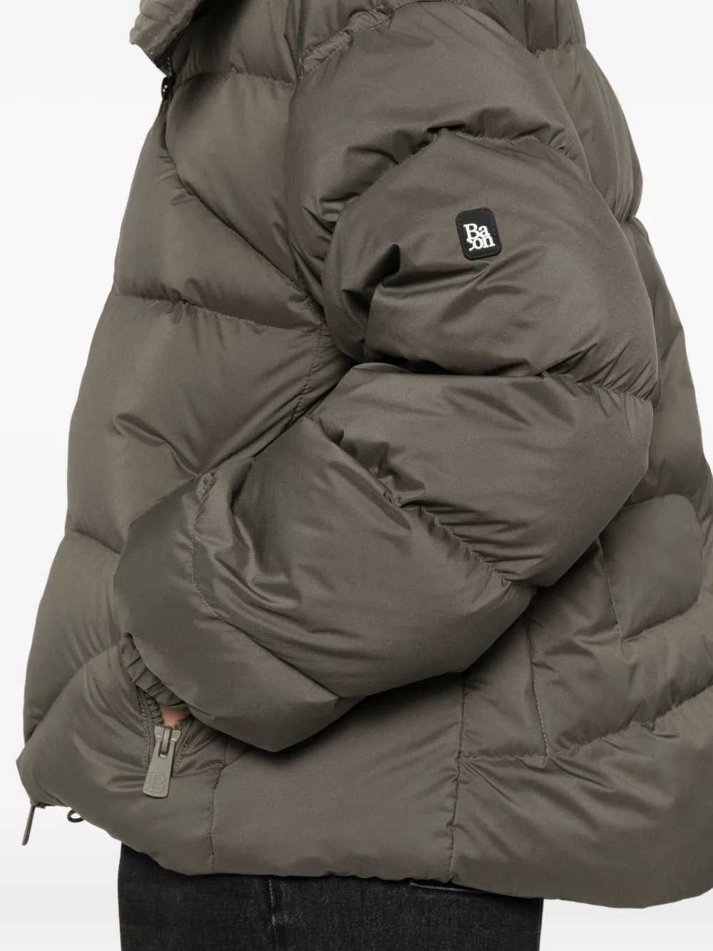 Bacon Zip-fastening Puffer Jacket In Gray