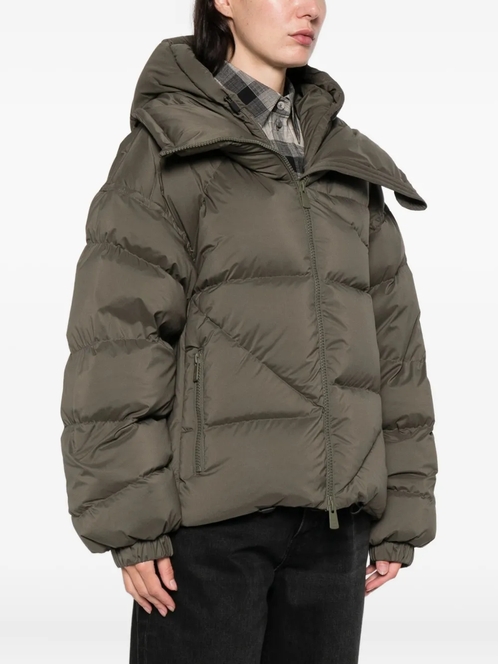 Bacon Zip-fastening Puffer Jacket In Gray