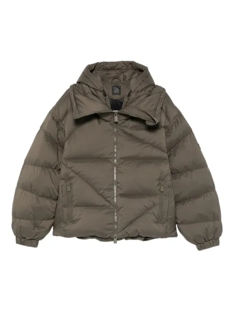 Bacon zip-fastening puffer jacket