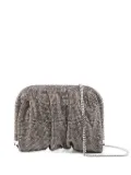 Benedetta Bruzziches crystal-embellished pleated clutch bag - Silver