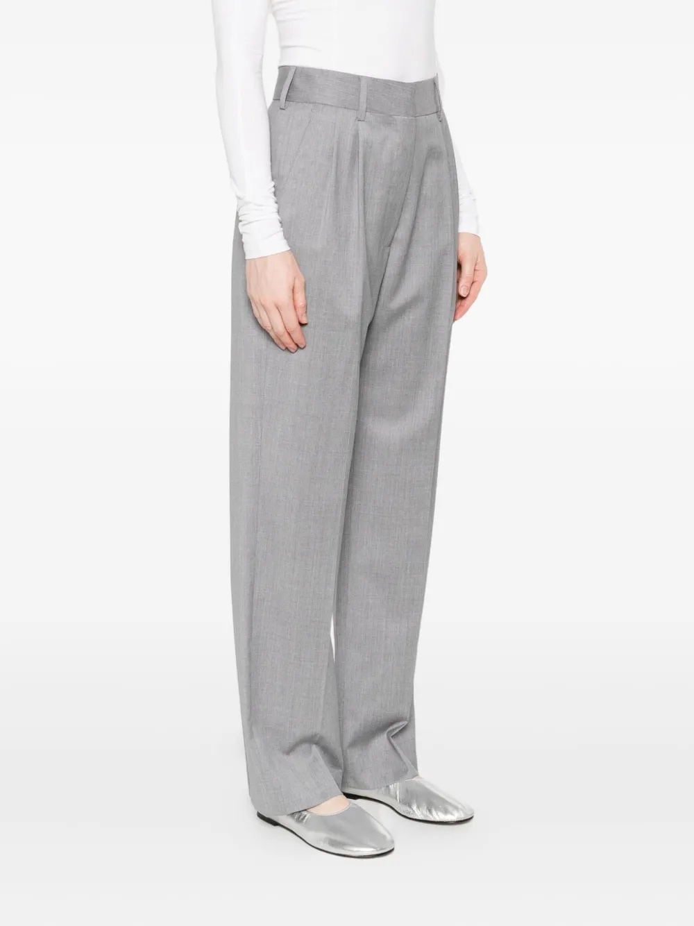 Blazé Milano Pleat-detail Trousers In Gray