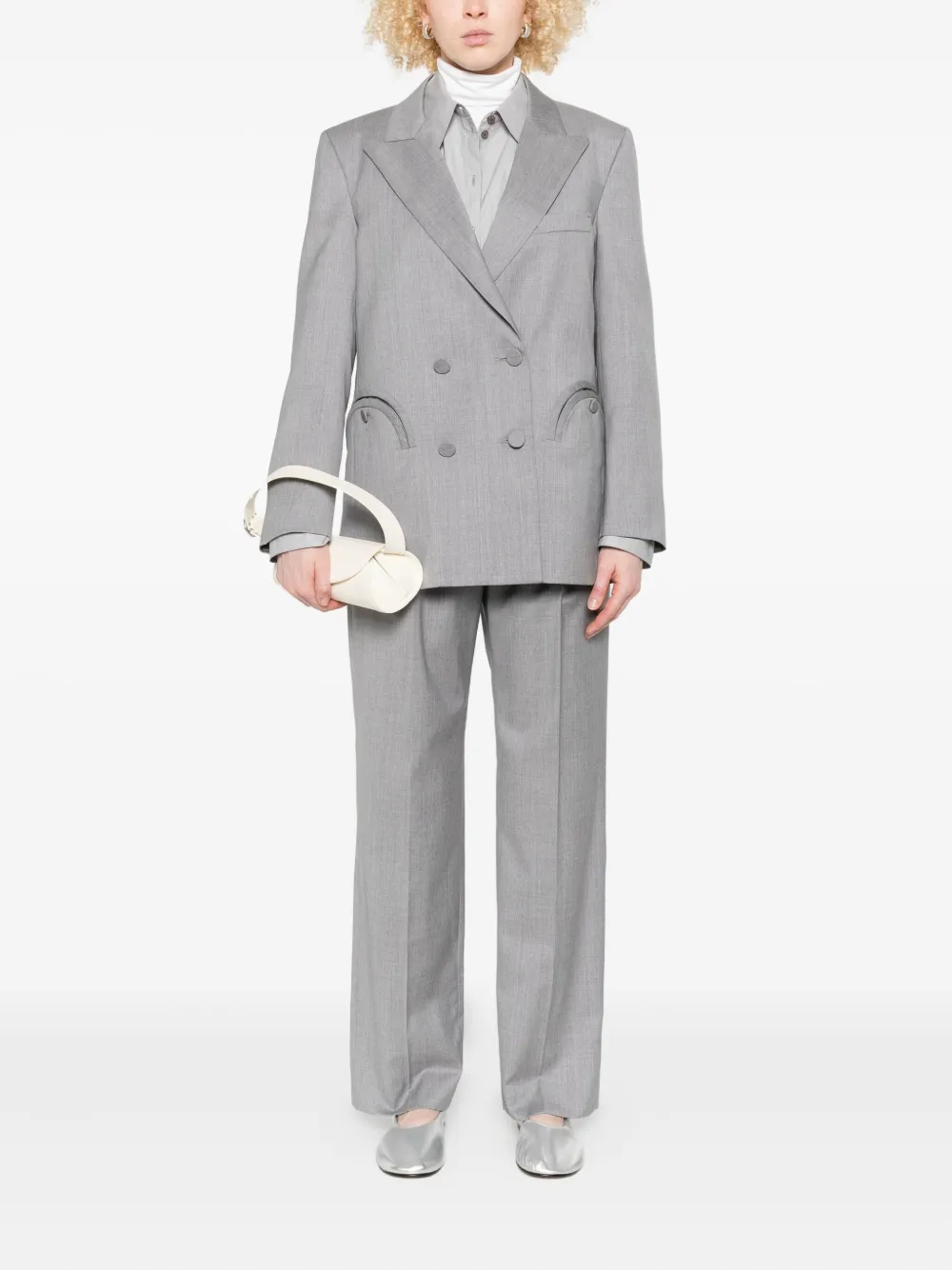 Blazé Milano pleat-detail trousers - Grijs