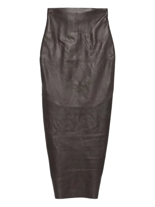 リックオウエンスレザースカート