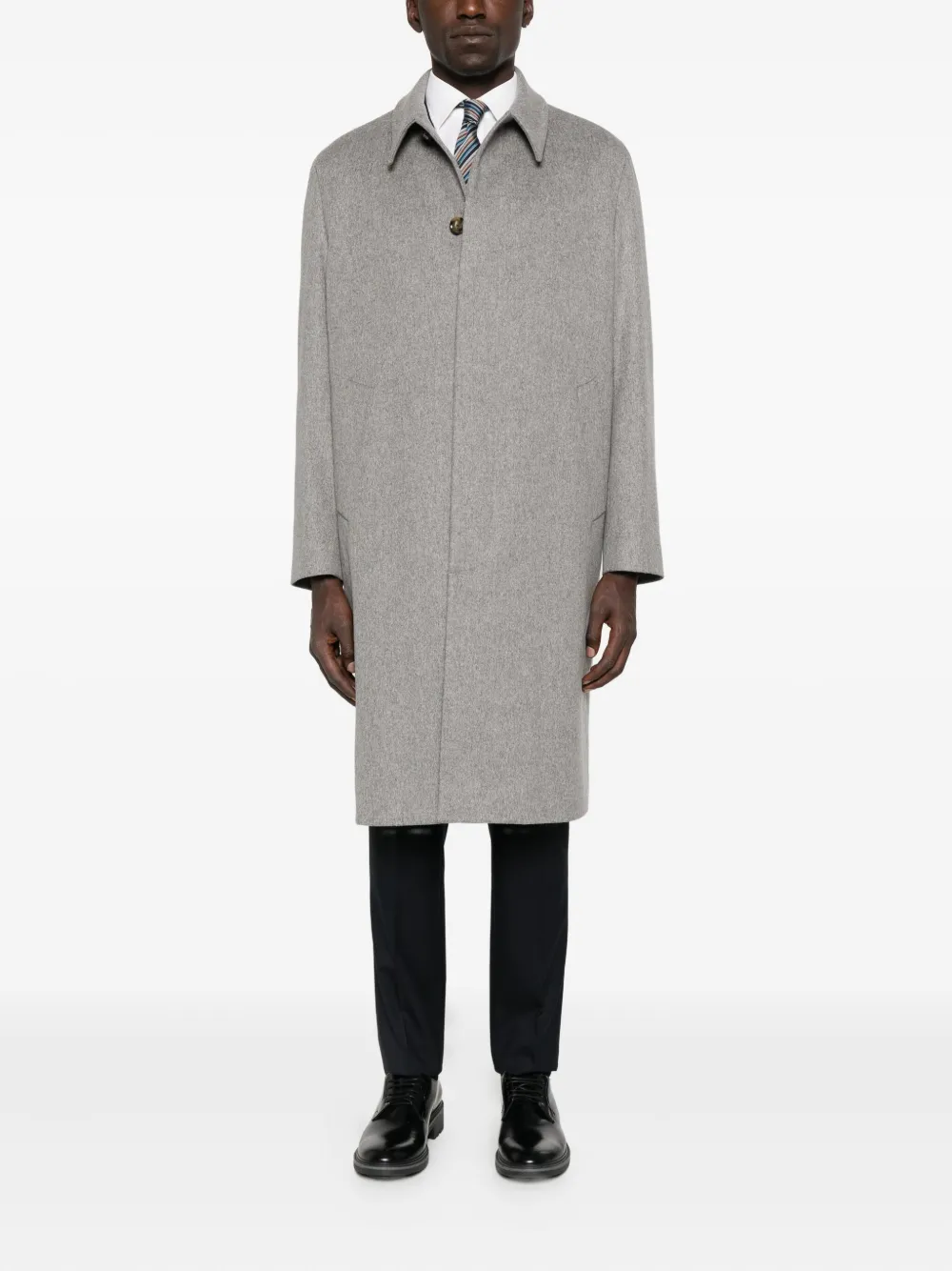 Lardini buttoned patch-pocket coat Grijs